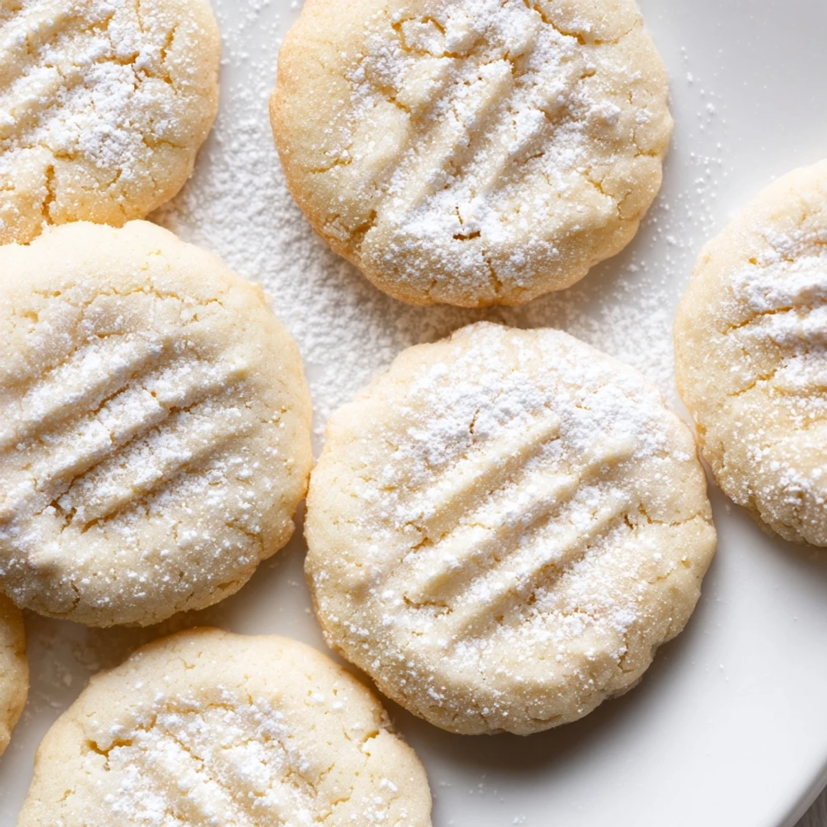 A tray of freshly baked Grandma's Secret Butter Cookies cooling on a wire rack