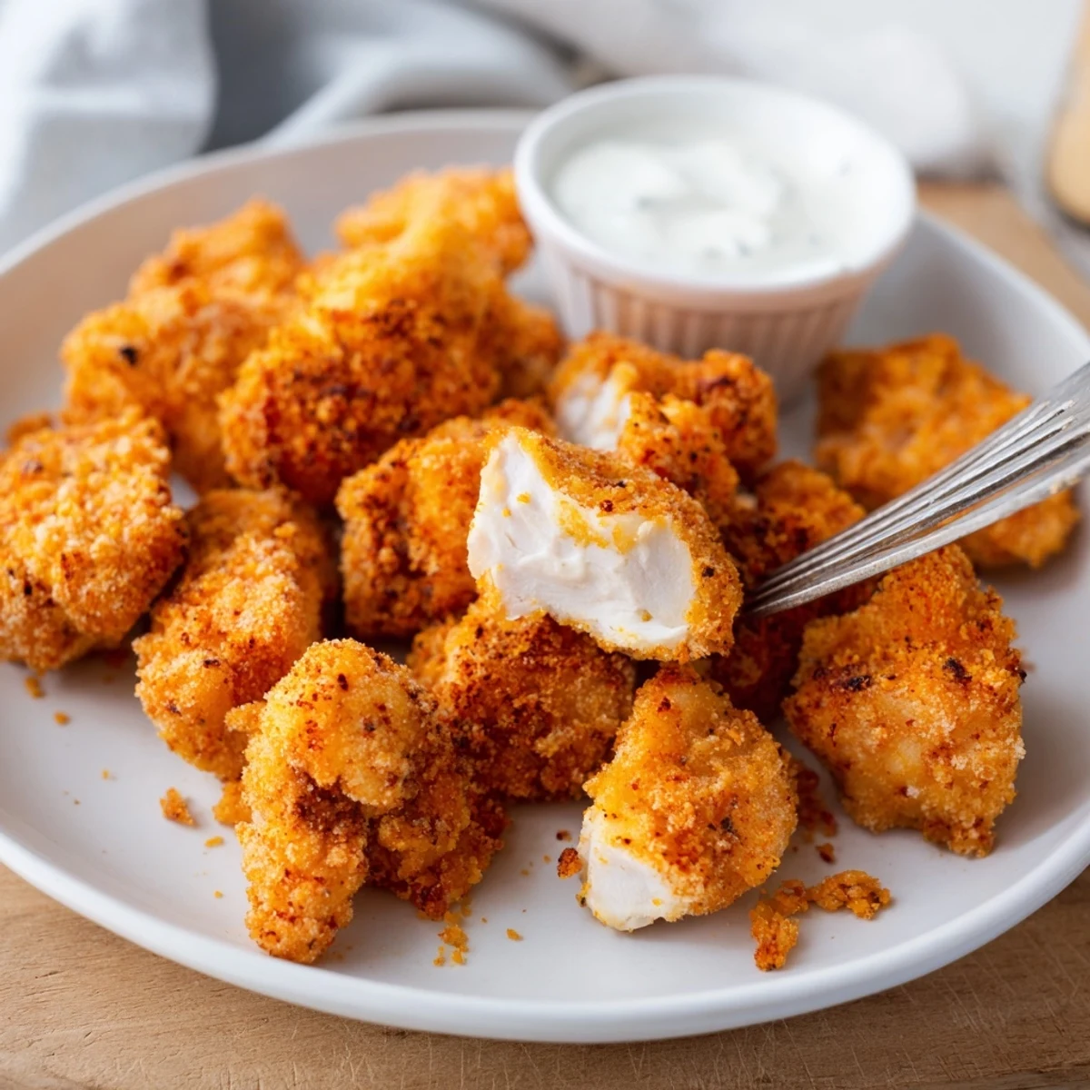 Golden fried Chicken Bites crisped to perfection, ideal for parties and snacking