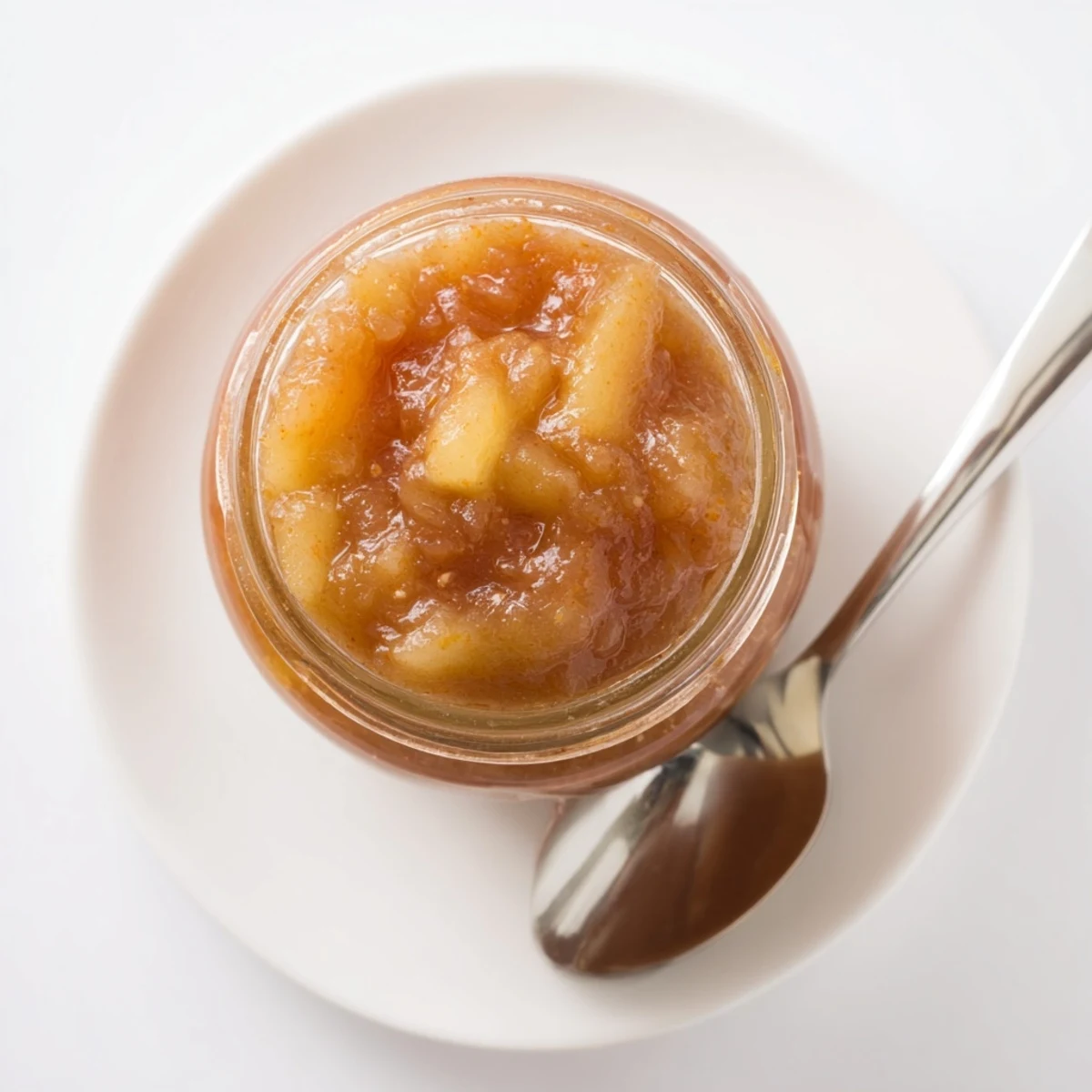 Hearty Fall Caramel Apple Jam spooned onto toast, buttery caramel aroma rising