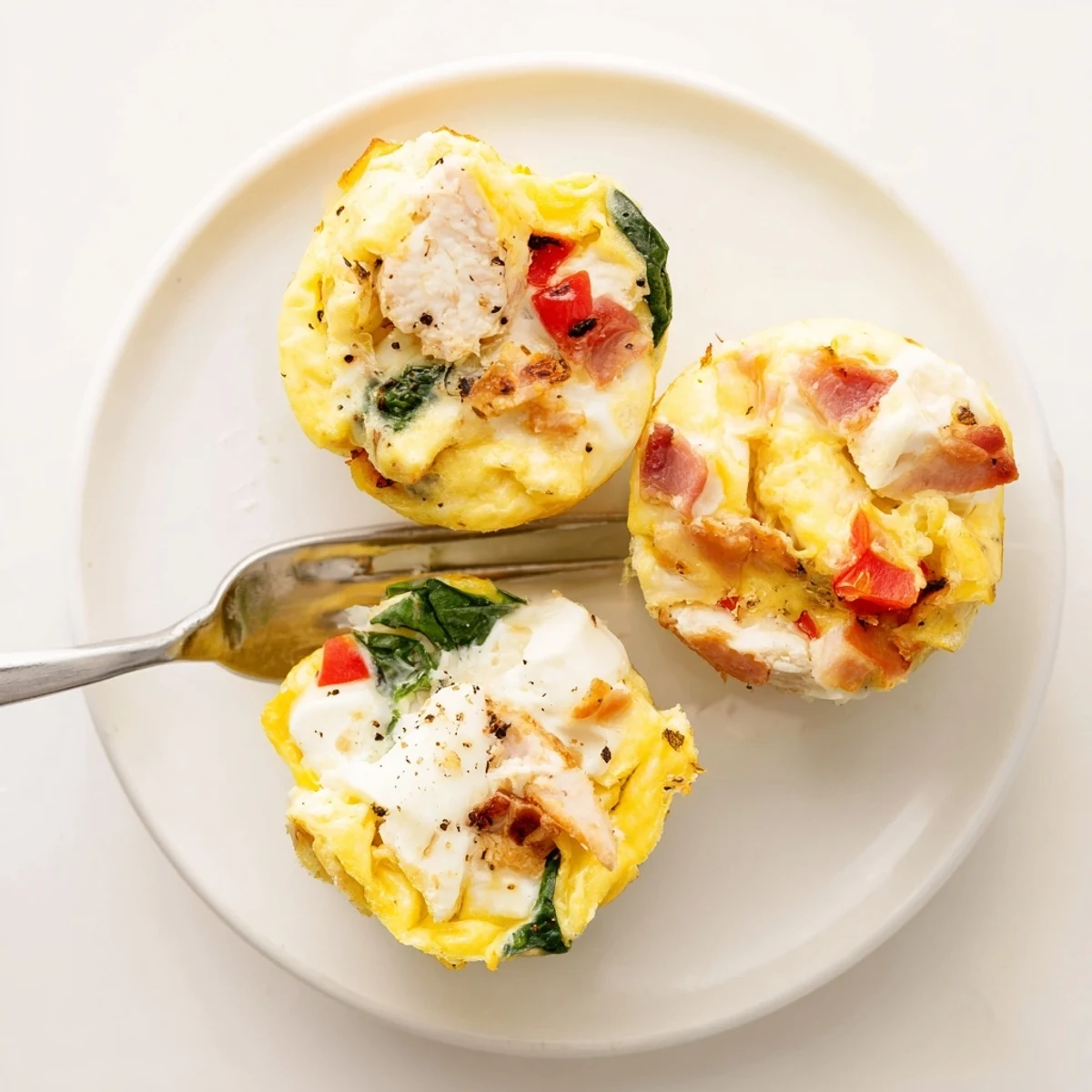 High Protein Egg Bites served warm with coffee, creamy centers, turkey bacon.