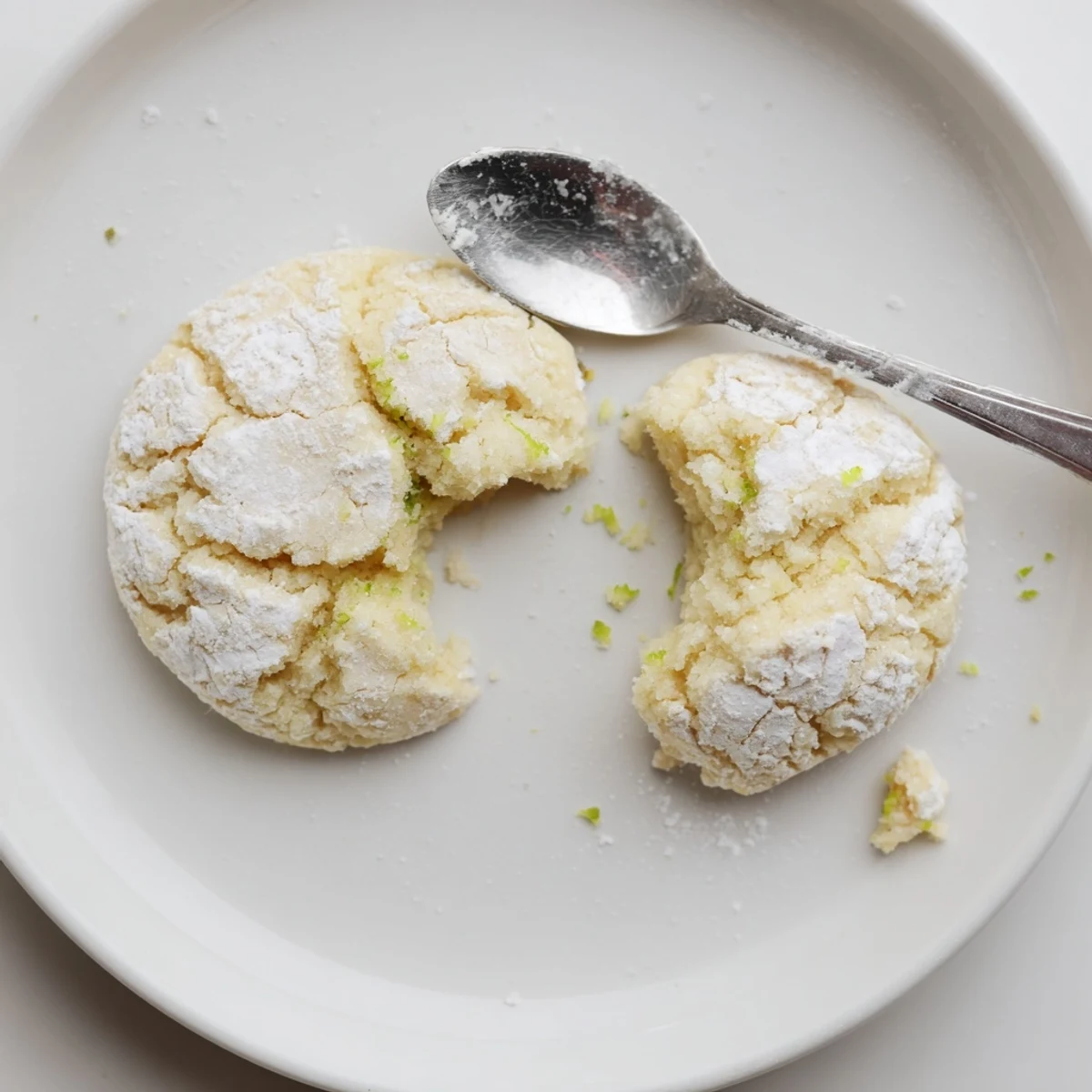 Tropical Coconut Key Lime Crinkle Cookies cooling on wire rack, coconut flakes visible