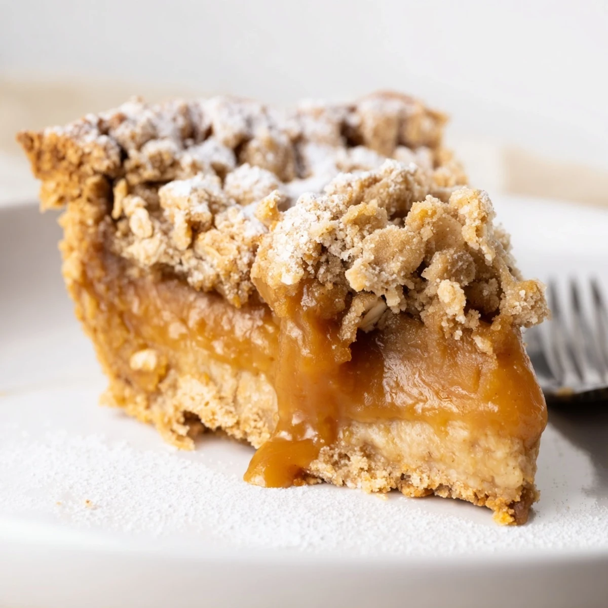 Buttery Milk Bar Crack Pie slice chilled on plate, paired with whipped cream.