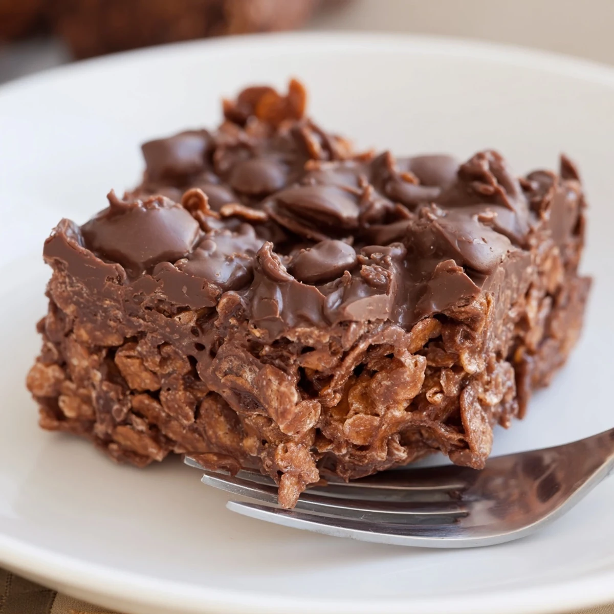 Cornflake Chocolate Fudge Bars offer chewy chocolate center and crisp cereal crunch