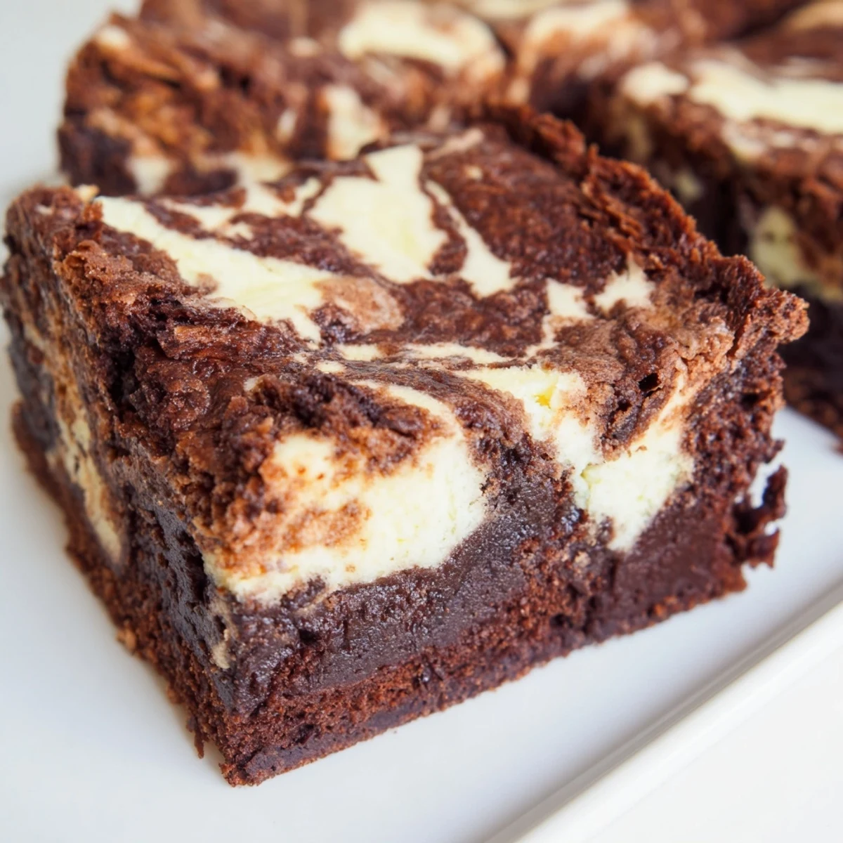Fudgy sourdough cheesecake brownie bars featuring marbled vanilla cheesecake and chocolate layers