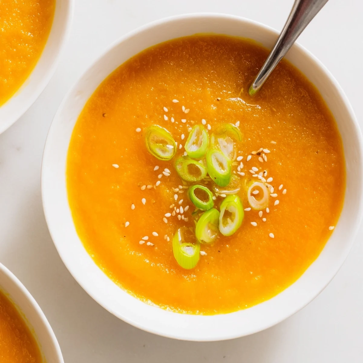 Carrot Ginger Miso Soup Recipe steaming in a bowl, silky and aromatic.