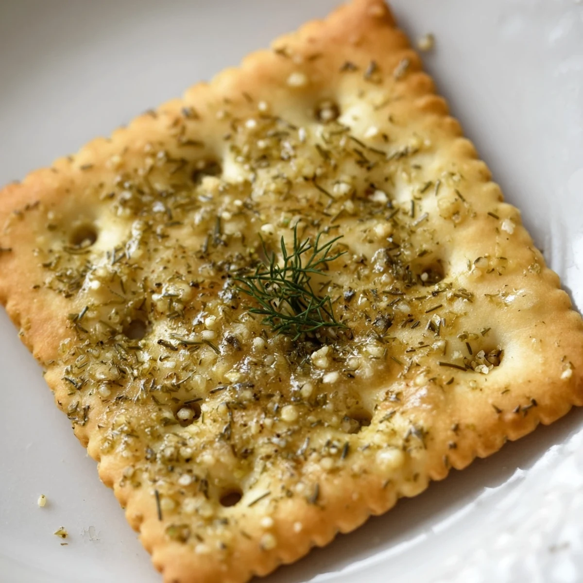 Savory, tangy Dill Pickle Saltines Recipe served with creamy dip for snacking