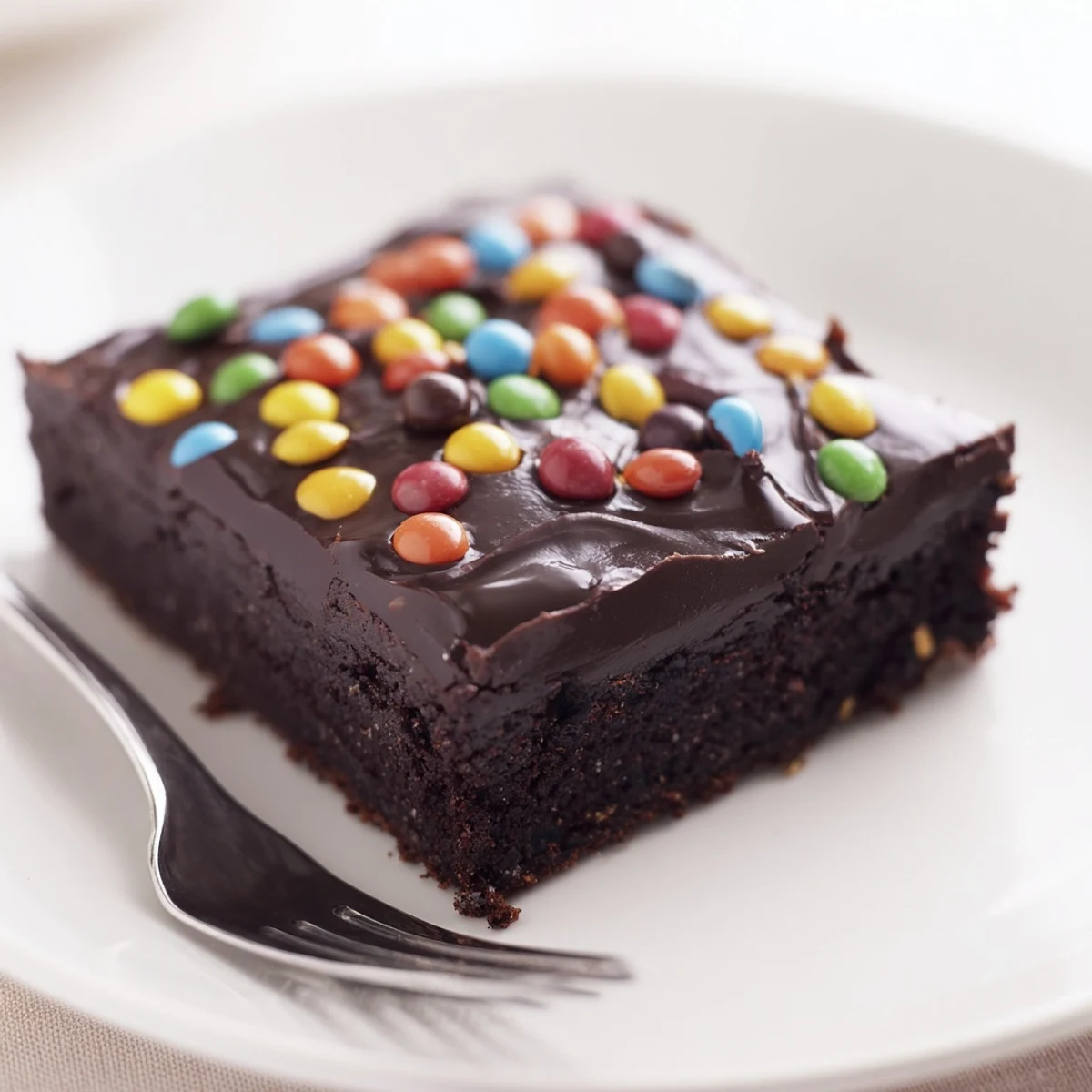 Chilled Gourmet Cosmic Brownies Bars sliced into squares, perfect with cold milk