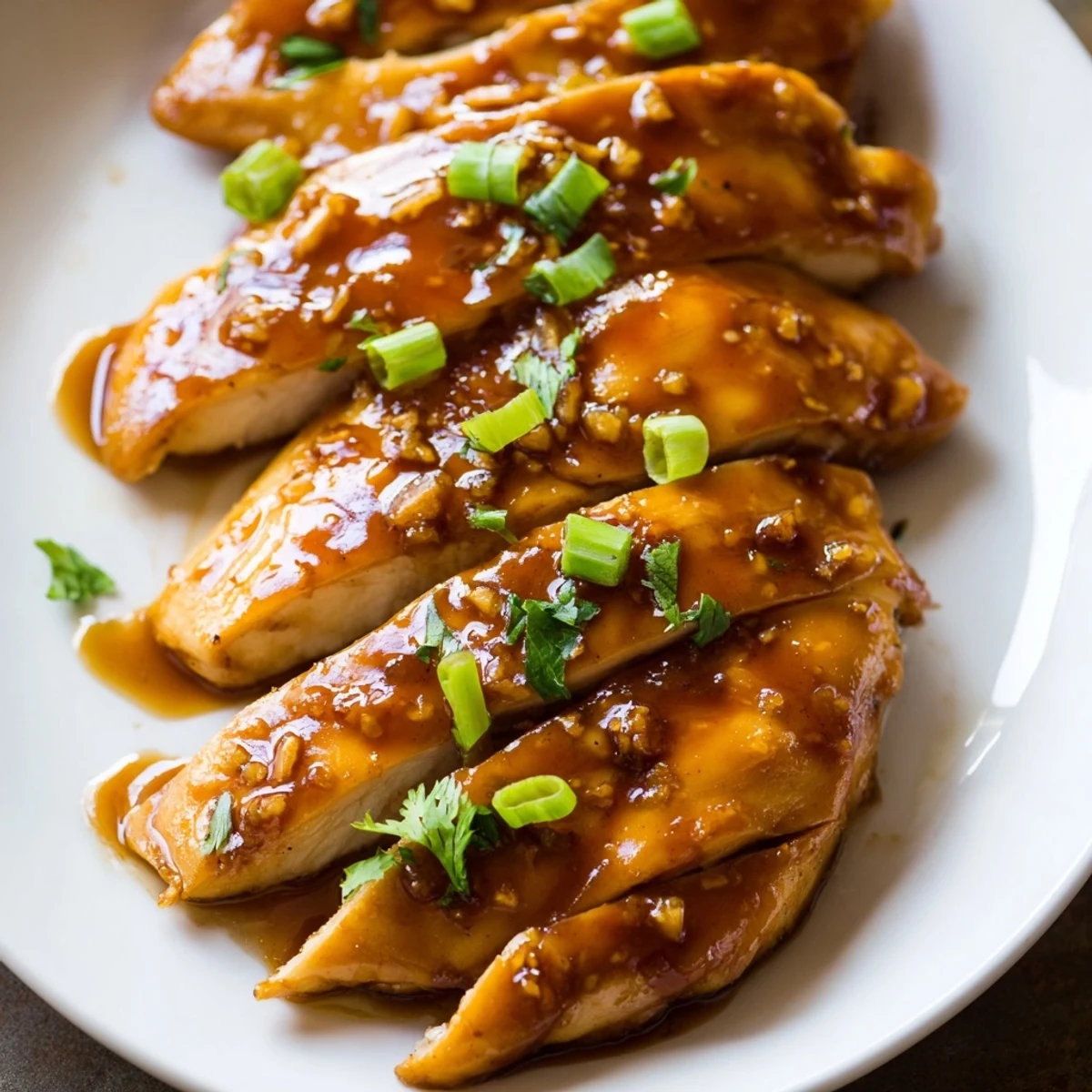 Slow Cooker Brown Sugar Garlic Chicken glazed and steaming over fluffy white rice.