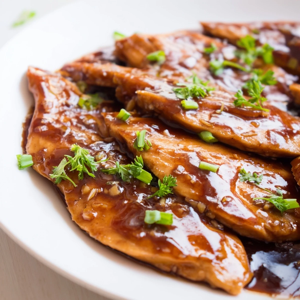 Weeknight Slow Cooker Brown Sugar Garlic Chicken served hot with steamed seasonal vegetables.