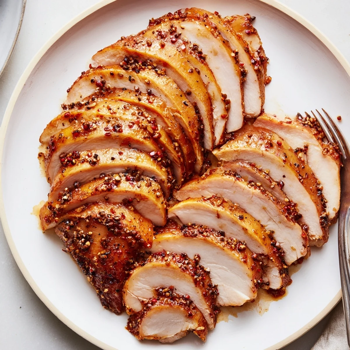 Warm Homemade Sandwich Deli Meat cooling on wire rack, fragrant spices.