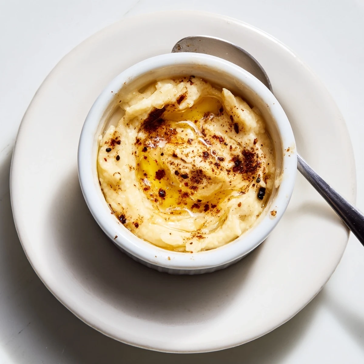 Creamy Smoky Garlic Sauce spooned over grilled burgers for bold flavor