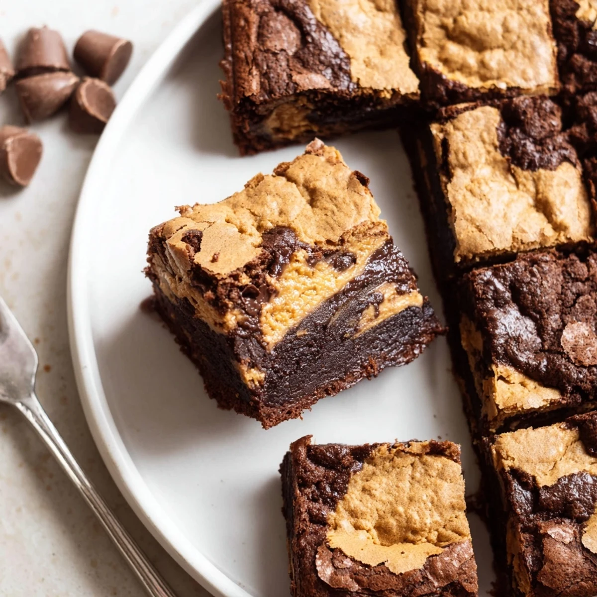 Baked Fudgy Chewy Brookies Recipe cooling in an eight-inch pan, warm aroma