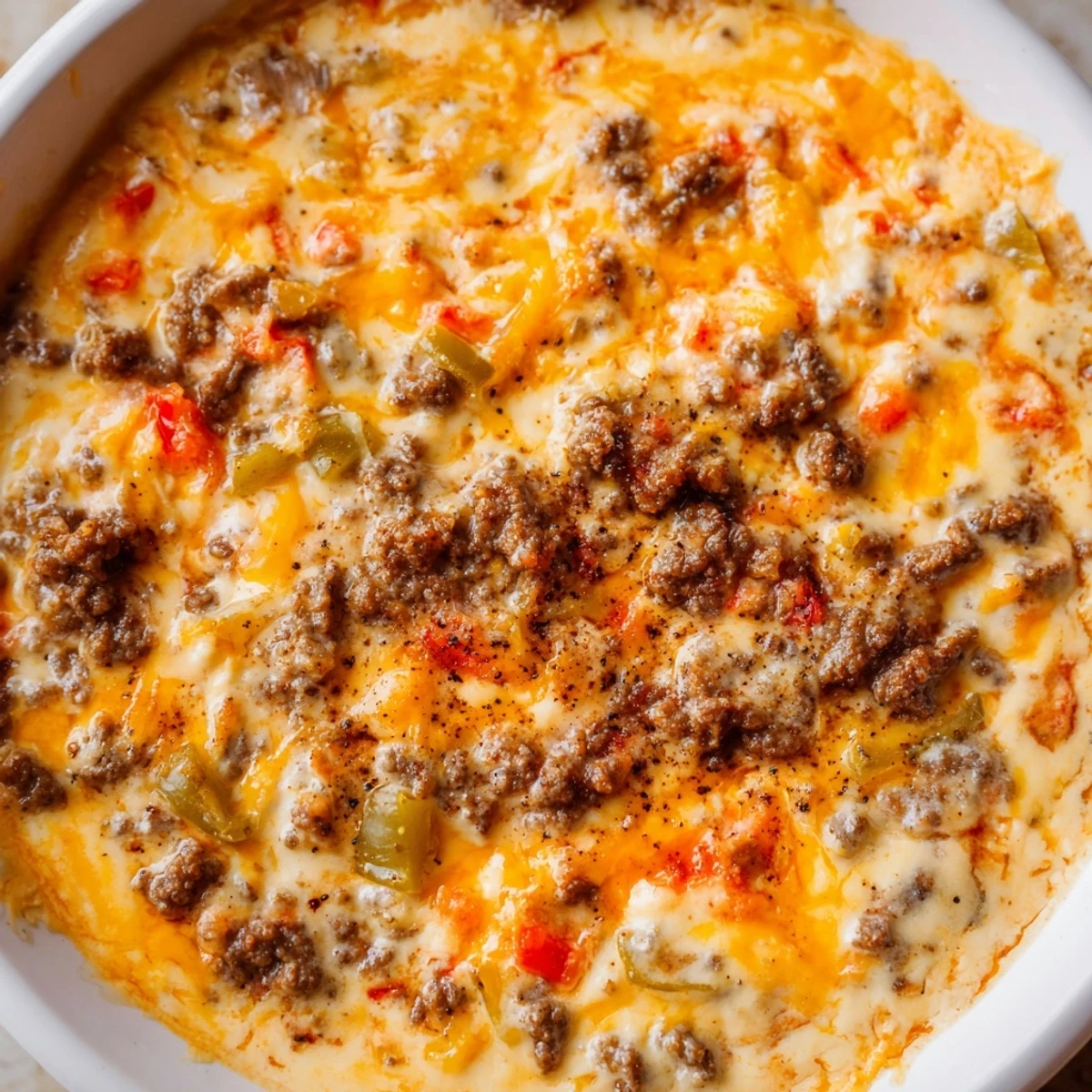 Creamy Crockpot Rotel Dip served warm with golden tortilla chips for dipping