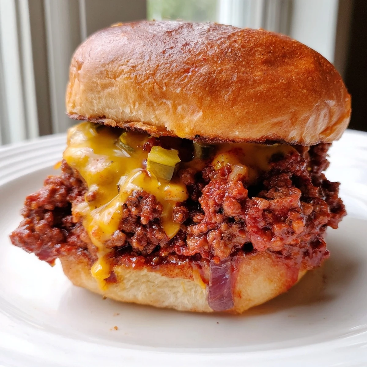 Smash Burger Sloppy Joes overflowing with savory beef sauce and crisp lettuce