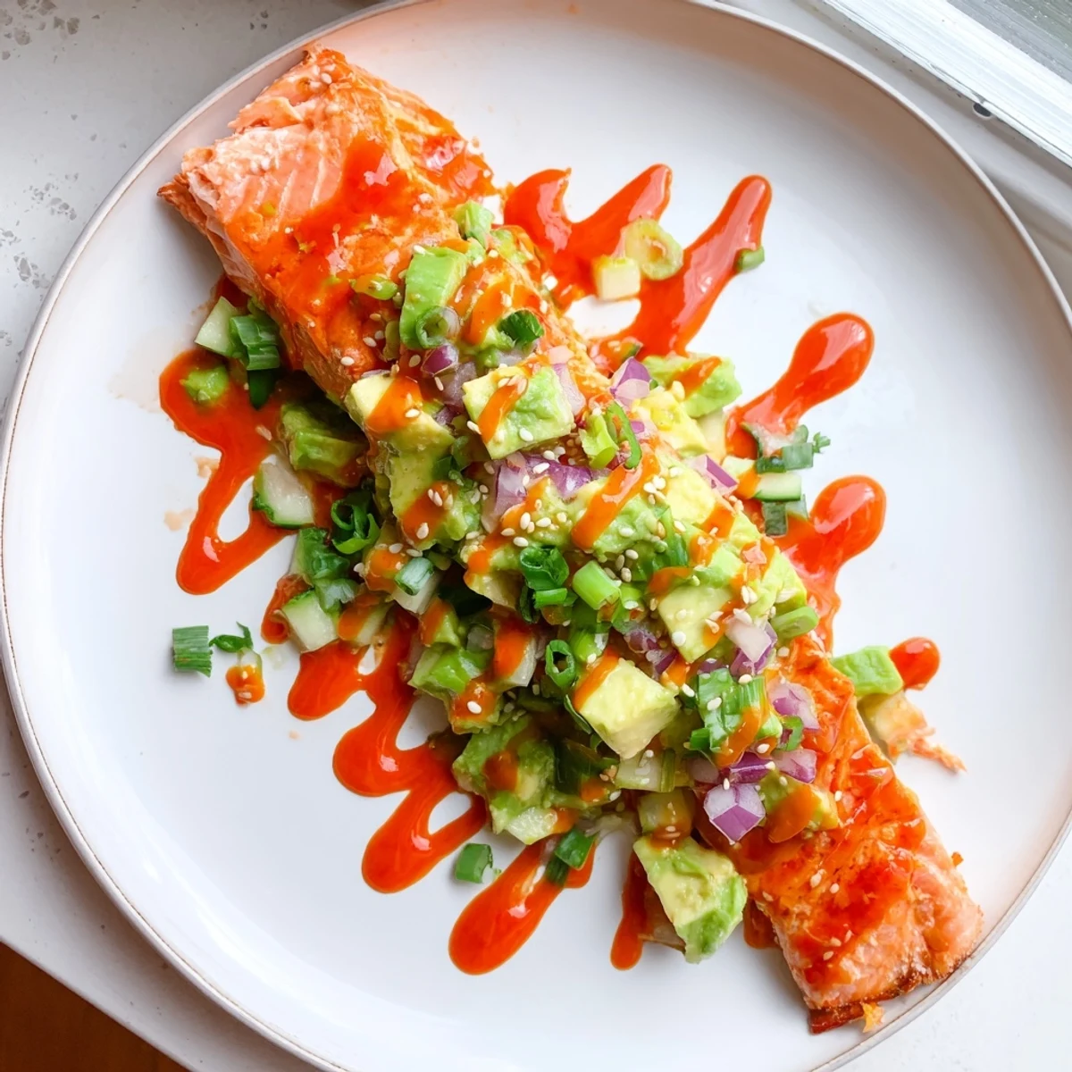 Bang Bang Salmon With Avocado