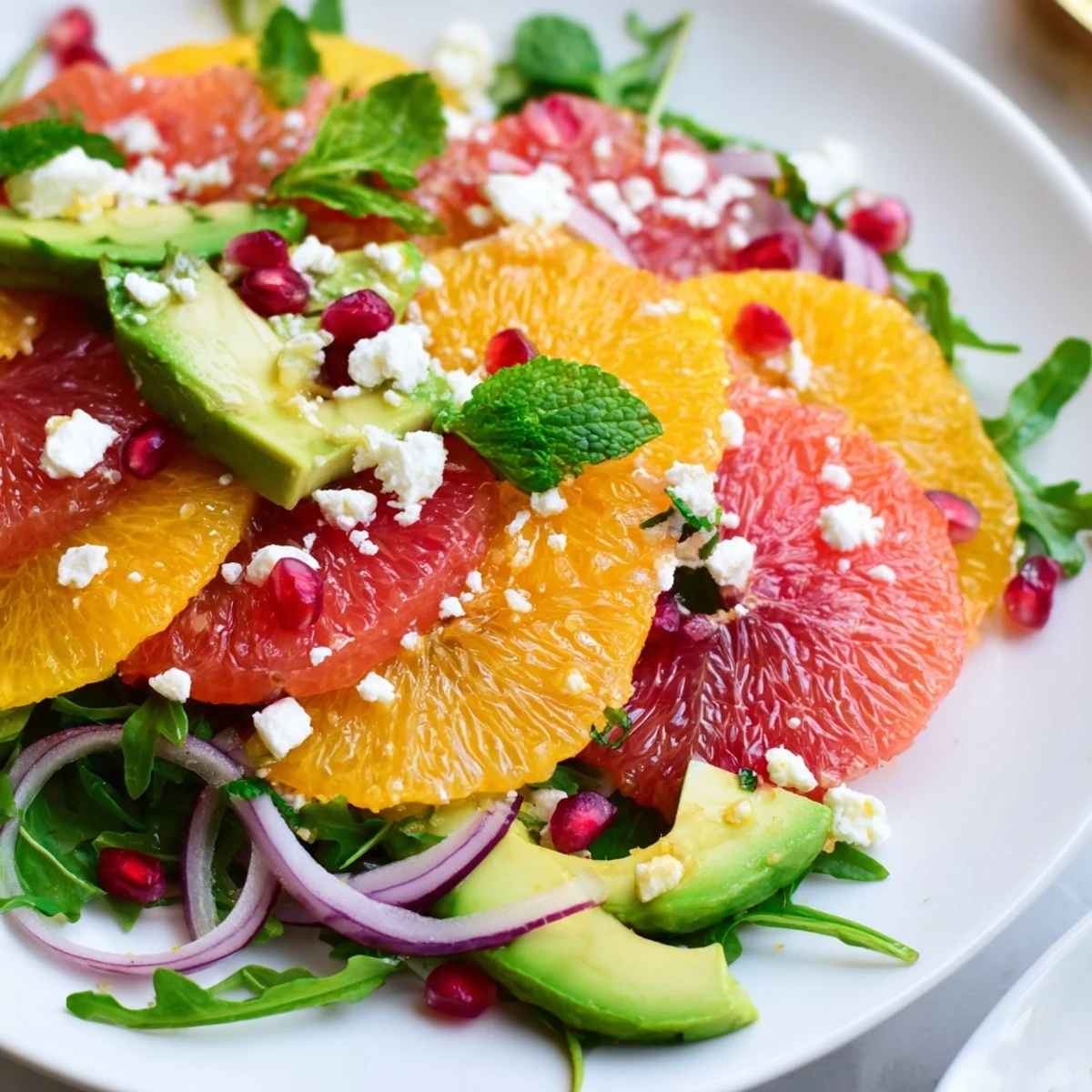 Citrus Pomegranate Avocado Feta Salad