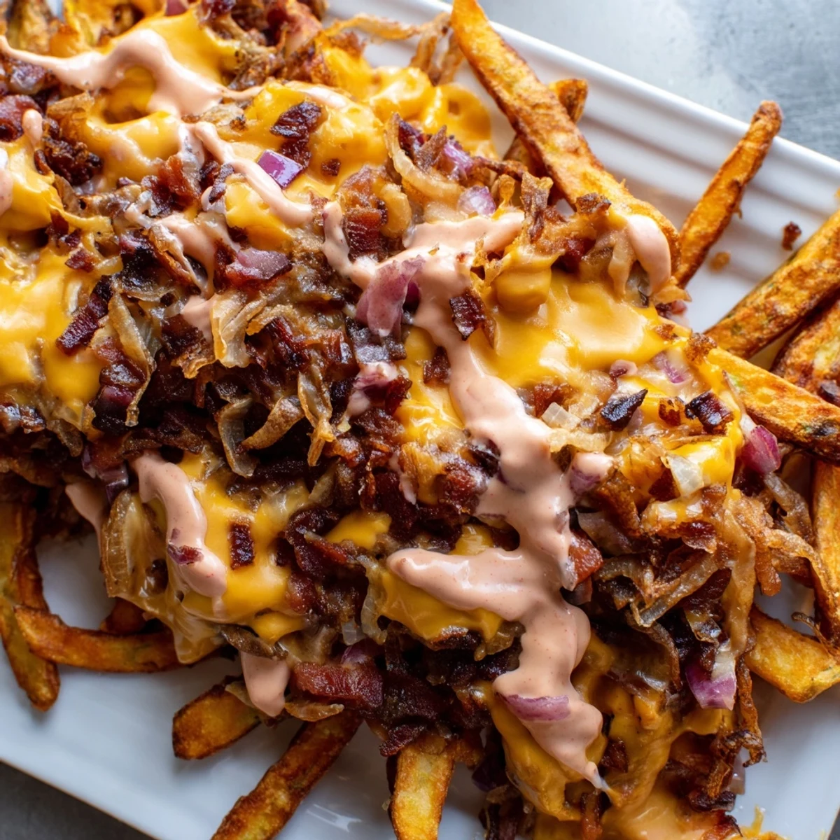 Animal Style fries smothered in rich special sauce and melted cheese