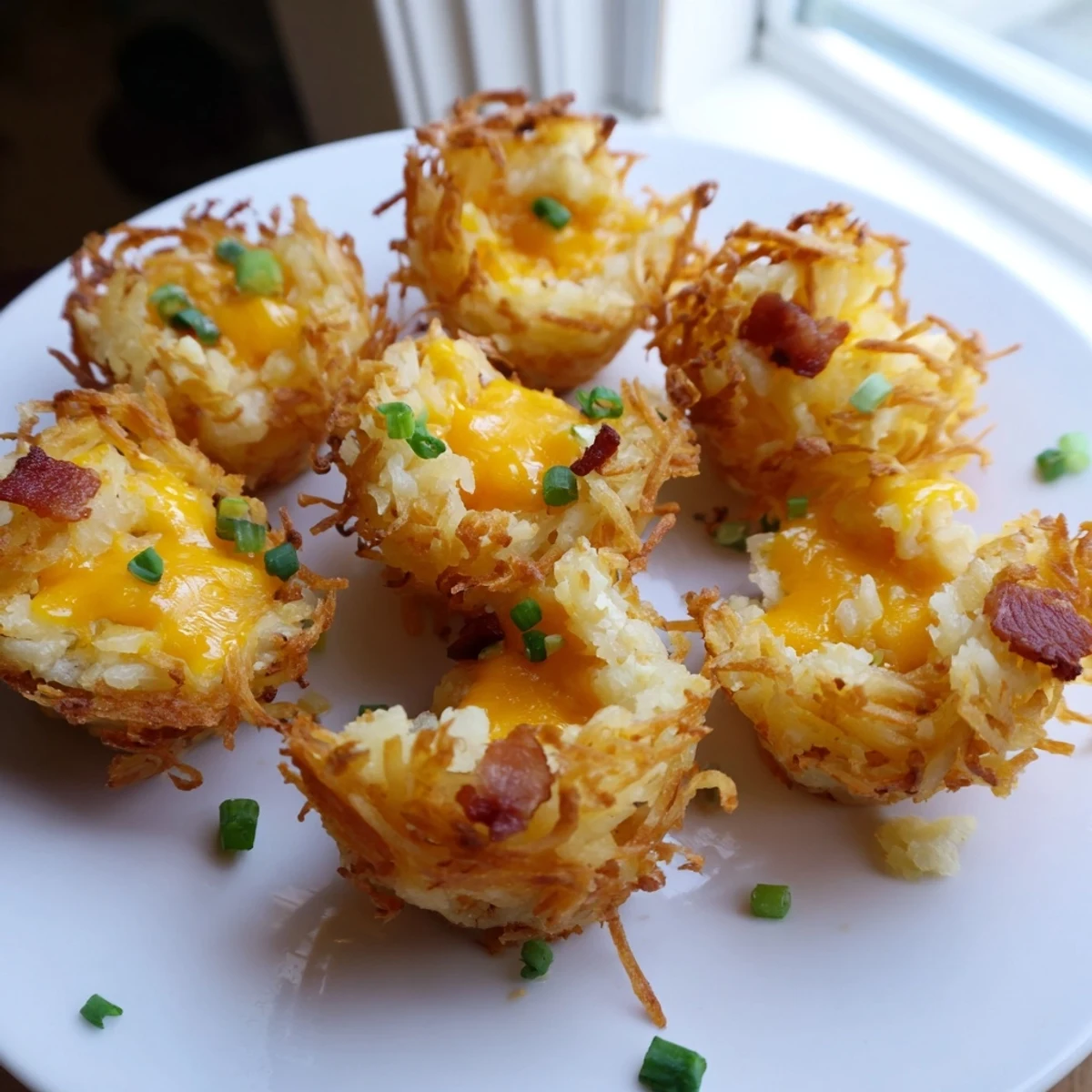 Cheesy Loaded Hashbrown Bites