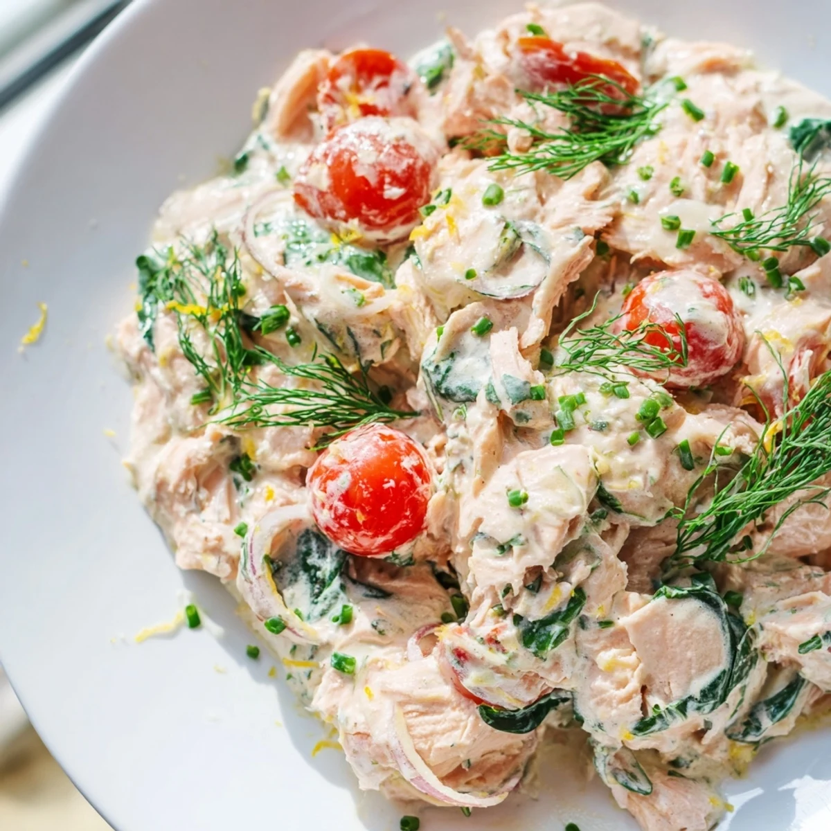 Healthy Creamy Leftover Salmon