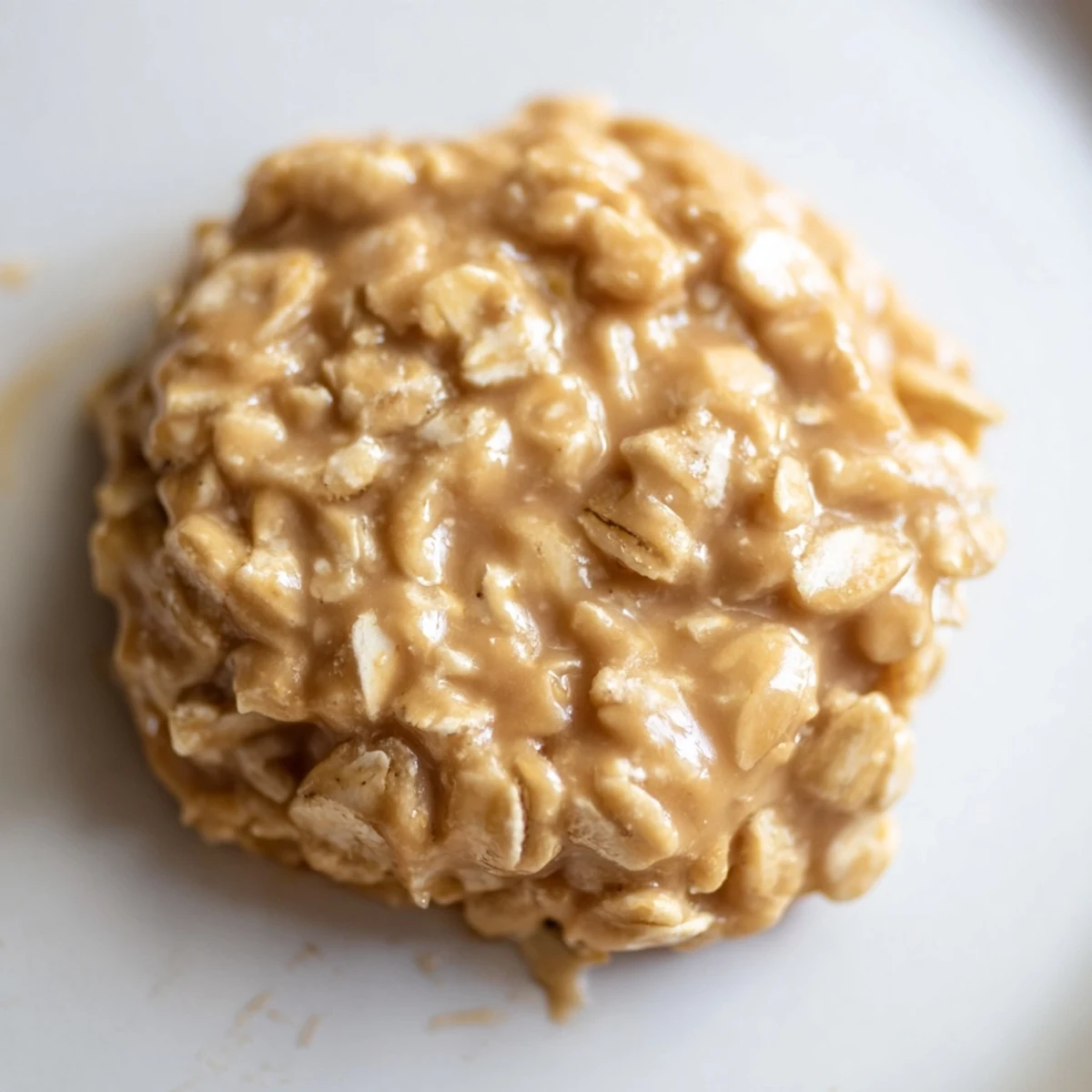 Golden Peanut Butter No Bake Cookies with peanut butter drizzle, a quick no-bake treat.