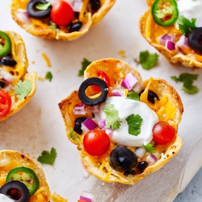 Cheesy Nacho Cups Game Day