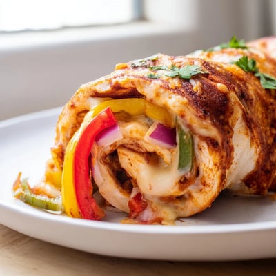 Baked Chicken Fajita Roll